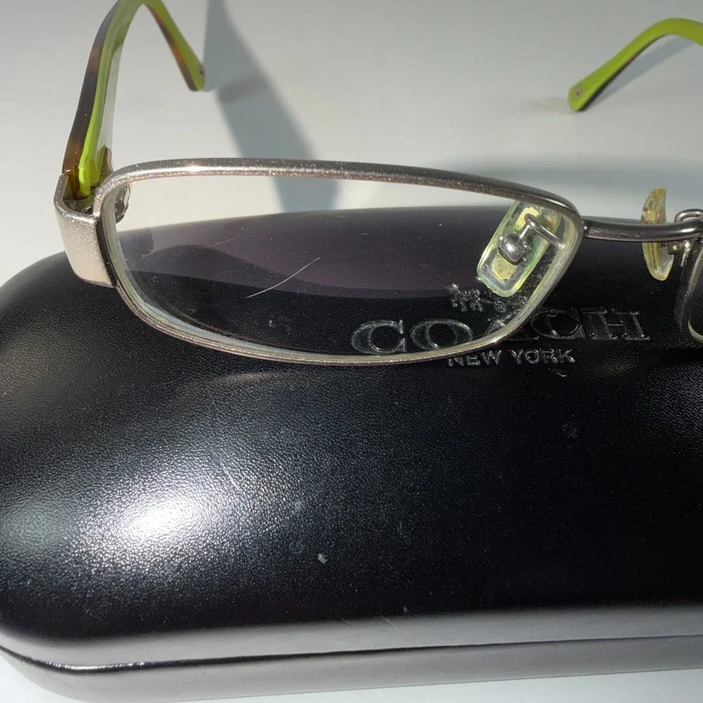 COACH TARYN Eyeglasses Frame HC5001 9020‎ 52-16-135 Silver Tortoise Green XT74